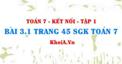 Bài 3.1 trang 45 SGK Toán 7 tập 1 Kết nối tri thức